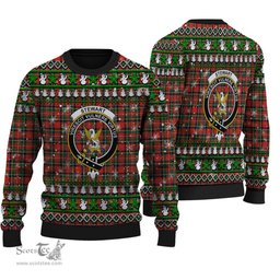 Scottish Stewart Royal Modern Clan Crest Tartan Ugly Christmas Sweater - Plaid Family Ugly Sweater Scottish Plaid Tartan Plaid - ScotsTee - scotstee.com