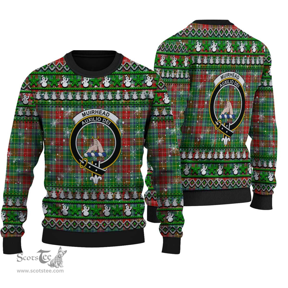 Scottish Muirhead Clan Crest Tartan Ugly Christmas Sweater - Plaid Family Ugly Sweater Scottish Plaid Tartan Plaid - ScotsTee - scotstee.com
