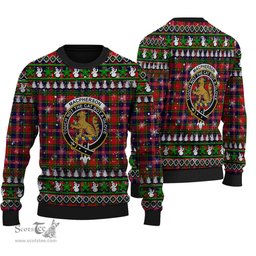 Scottish MacPherson Modern Clan Crest Tartan Ugly Christmas Sweater - Plaid Family Ugly Sweater Scottish Plaid Tartan Plaid - ScotsTee - scotstee.com