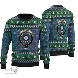 Scottish Pitcairn Hunting Clan Crest Tartan Ugly Christmas Sweater - Plaid Family Ugly Sweater Scottish Plaid Tartan Plaid - ScotsTee - scotstee.com