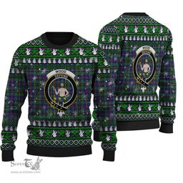Scottish Wood Modern Clan Crest Tartan Ugly Christmas Sweater - Plaid Family Ugly Sweater Scottish Plaid Tartan Plaid - ScotsTee - scotstee.com