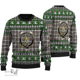 Scottish Stewart Dress Ancient Clan Crest Tartan Ugly Christmas Sweater - Plaid Family Ugly Sweater Scottish Plaid Tartan Plaid - ScotsTee - scotstee.com