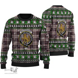 Scottish MacPherson Hunting Ancient Clan Crest Tartan Ugly Christmas Sweater - Plaid Family Ugly Sweater Scottish Plaid Tartan Plaid - ScotsTee - scotstee.com