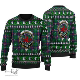 Scottish Young Modern Clan Crest Tartan Ugly Christmas Sweater - Plaid Family Ugly Sweater Scottish Plaid Tartan Plaid - ScotsTee - scotstee.com