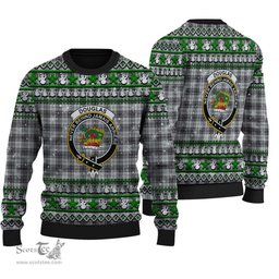 Scottish Douglas Grey Modern Clan Crest Tartan Ugly Christmas Sweater - Plaid Family Ugly Sweater Scottish Plaid Tartan Plaid - ScotsTee - scotstee.com