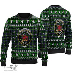 Scottish Farquharson Modern Clan Crest Tartan Ugly Christmas Sweater - Plaid Family Ugly Sweater Scottish Plaid Tartan Plaid - ScotsTee - scotstee.com