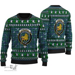 Scottish Campbell of Cawdor Ancient Clan Crest Tartan Ugly Christmas Sweater - Plaid Family Ugly Sweater Scottish Plaid Tartan Plaid - ScotsTee - scotstee.com