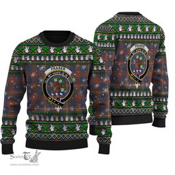 Scottish Fraser Hunting Modern Clan Crest Tartan Ugly Christmas Sweater - Plaid Family Ugly Sweater Scottish Plaid Tartan Plaid - ScotsTee - scotstee.com