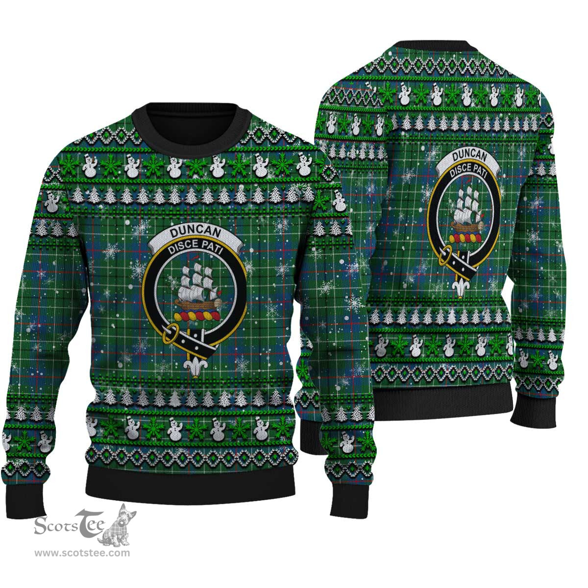 Scottish Duncan Ancient Clan Crest Tartan Ugly Christmas Sweater - Plaid Family Ugly Sweater Scottish Plaid Tartan Plaid - ScotsTee - scotstee.com