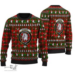 Scottish Dunbar Modern Clan Crest Tartan Ugly Christmas Sweater - Plaid Family Ugly Sweater Scottish Plaid Tartan Plaid - ScotsTee - scotstee.com