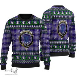 Scottish Ochterlony Clan Crest Tartan Ugly Christmas Sweater - Plaid Family Ugly Sweater Scottish Plaid Tartan Plaid - ScotsTee - scotstee.com
