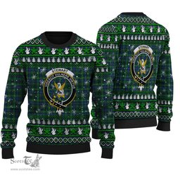 Scottish Stewart Hunting Modern Clan Crest Tartan Ugly Christmas Sweater - Plaid Family Ugly Sweater Scottish Plaid Tartan Plaid - ScotsTee - scotstee.com