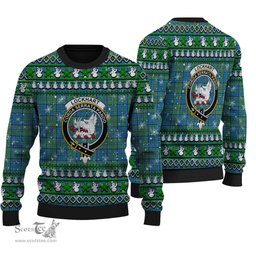 Scottish Lockhart Clan Crest Tartan Ugly Christmas Sweater - Plaid Family Ugly Sweater Scottish Plaid Tartan Plaid - ScotsTee - scotstee.com