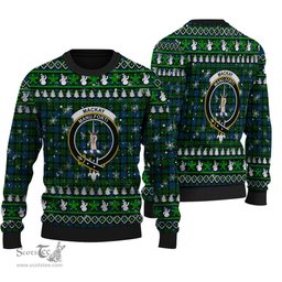 Scottish MacKay Modern Clan Crest Tartan Ugly Christmas Sweater - Plaid Family Ugly Sweater Scottish Plaid Tartan Plaid - ScotsTee - scotstee.com