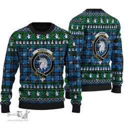 Scottish Ramsay Blue Ancient Clan Crest Tartan Ugly Christmas Sweater - Plaid Family Ugly Sweater Scottish Plaid Tartan Plaid - ScotsTee - scotstee.com