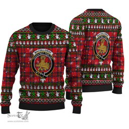 Scottish MacGillivray Modern Clan Crest Tartan Ugly Christmas Sweater - Plaid Family Ugly Sweater Scottish Plaid Tartan Plaid - ScotsTee - scotstee.com