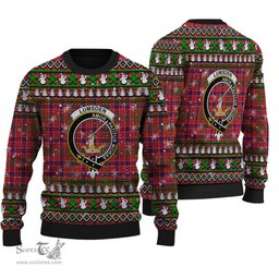 Scottish Lumsden Modern Clan Crest Tartan Ugly Christmas Sweater - Plaid Family Ugly Sweater Scottish Plaid Tartan Plaid - ScotsTee - scotstee.com