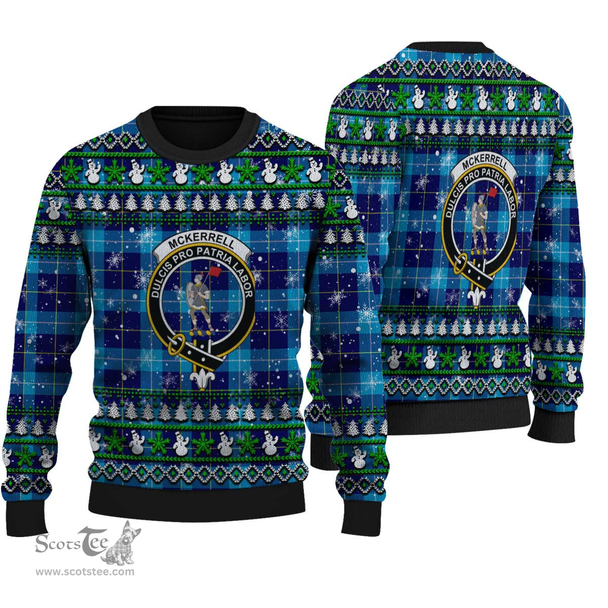 Scottish McKerrell Clan Crest Tartan Ugly Christmas Sweater - Plaid Family Ugly Sweater Scottish Plaid Tartan Plaid - ScotsTee - scotstee.com