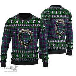 Scottish MacArthur - Milton Clan Crest Tartan Ugly Christmas Sweater - Plaid Family Ugly Sweater Scottish Plaid Tartan Plaid - ScotsTee - scotstee.com