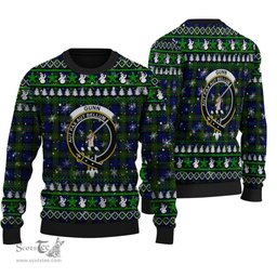 Scottish Gunn Modern Clan Crest Tartan Ugly Christmas Sweater - Plaid Family Ugly Sweater Scottish Plaid Tartan Plaid - ScotsTee - scotstee.com