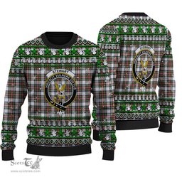 Scottish Stewart Dress Modern Clan Crest Tartan Ugly Christmas Sweater - Plaid Family Ugly Sweater Scottish Plaid Tartan Plaid - ScotsTee - scotstee.com