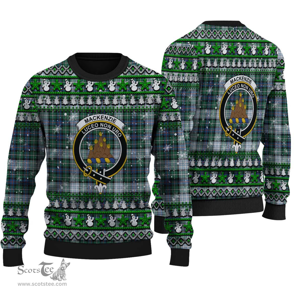 Scottish MacKenzie Dress Ancient Clan Crest Tartan Ugly Christmas Sweater - Plaid Family Ugly Sweater Scottish Plaid Tartan Plaid - ScotsTee - scotstee.com