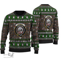 Scottish Kennedy Weathered Clan Crest Tartan Ugly Christmas Sweater - Plaid Family Ugly Sweater Scottish Plaid Tartan Plaid - ScotsTee - scotstee.com