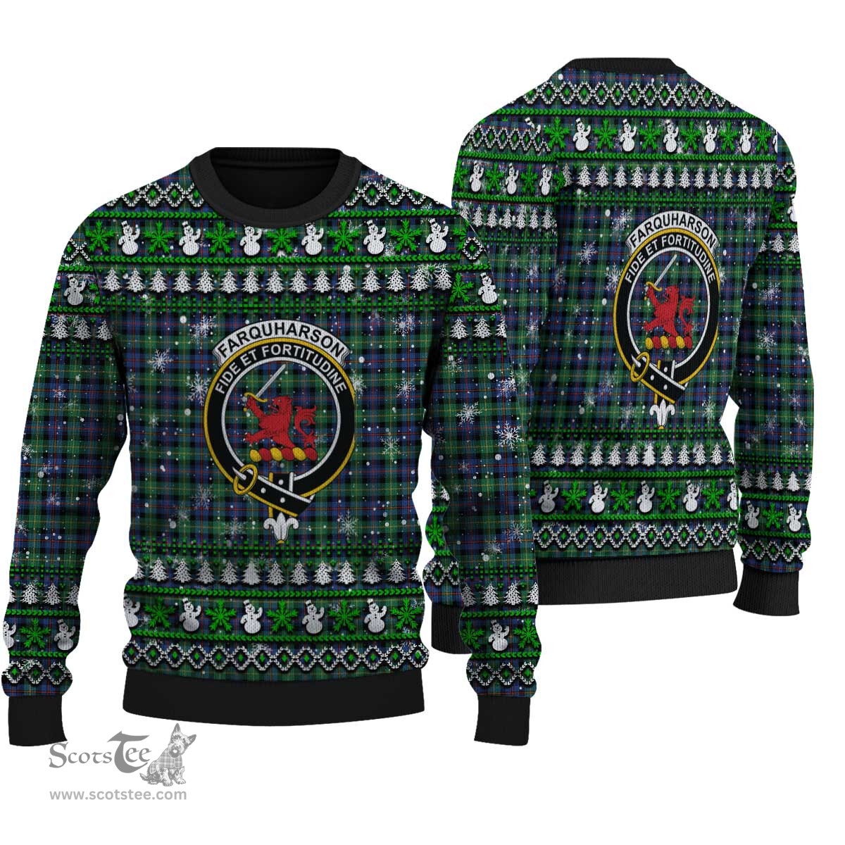 Scottish Farquharson Ancient Clan Crest Tartan Ugly Christmas Sweater - Plaid Family Ugly Sweater Scottish Plaid Tartan Plaid - ScotsTee - scotstee.com