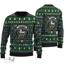 Scottish Cochrane Ancient Clan Crest Tartan Ugly Christmas Sweater - Plaid Family Ugly Sweater Scottish Plaid Tartan Plaid - ScotsTee - scotstee.com