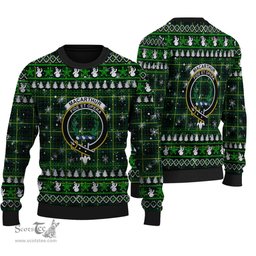 Scottish MacArthur Modern Clan Crest Tartan Ugly Christmas Sweater - Plaid Family Ugly Sweater Scottish Plaid Tartan Plaid - ScotsTee - scotstee.com