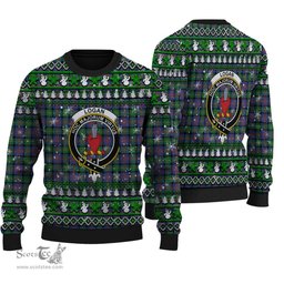 Scottish Logan Ancient Clan Crest Tartan Ugly Christmas Sweater - Plaid Family Ugly Sweater Scottish Plaid Tartan Plaid - ScotsTee - scotstee.com