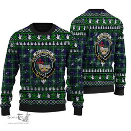 Scottish MacDonald of the Isles Hunting Modern Clan Crest Tartan Ugly Christmas Sweater - Plaid Family Ugly Sweater Scottish Plaid Tartan Plaid - ScotsTee - scotstee.com