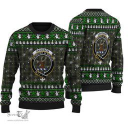 Scottish Davidson Tulloch Dress Clan Crest Tartan Ugly Christmas Sweater - Plaid Family Ugly Sweater Scottish Plaid Tartan Plaid - ScotsTee - scotstee.com