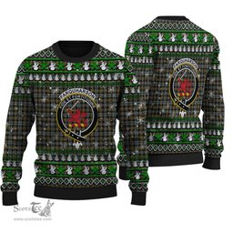 Scottish Farquharson Weathered Clan Crest Tartan Ugly Christmas Sweater - Plaid Family Ugly Sweater Scottish Plaid Tartan Plaid - ScotsTee - scotstee.com