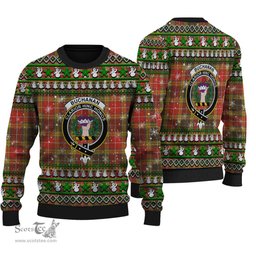 Scottish Buchanan Old Set Weathered Clan Crest Tartan Ugly Christmas Sweater - Plaid Family Ugly Sweater Scottish Plaid Tartan Plaid - ScotsTee - scotstee.com