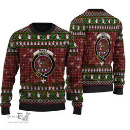 Scottish Innes Modern Clan Crest Tartan Ugly Christmas Sweater - Plaid Family Ugly Sweater Scottish Plaid Tartan Plaid - ScotsTee - scotstee.com