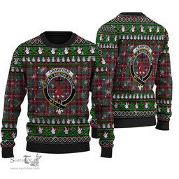 Scottish Crawford Modern Clan Crest Tartan Ugly Christmas Sweater - Plaid Family Ugly Sweater Scottish Plaid Tartan Plaid - ScotsTee - scotstee.com