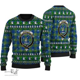 Scottish Barclay Hunting Ancient Clan Crest Tartan Ugly Christmas Sweater - Plaid Family Ugly Sweater Scottish Plaid Tartan Plaid - ScotsTee - scotstee.com