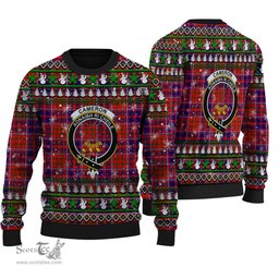 Scottish Cameron of Lochiel Modern Clan Crest Tartan Ugly Christmas Sweater - Plaid Family Ugly Sweater Scottish Plaid Tartan Plaid - ScotsTee - scotstee.com