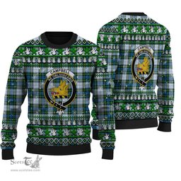 Scottish Campbell Dress Clan Crest Tartan Ugly Christmas Sweater - Plaid Family Ugly Sweater Scottish Plaid Tartan Plaid - ScotsTee - scotstee.com