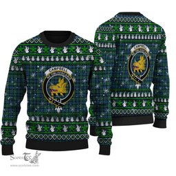 Scottish Campbell Ancient 02 Clan Crest Tartan Ugly Christmas Sweater - Plaid Family Ugly Sweater Scottish Plaid Tartan Plaid - ScotsTee - scotstee.com