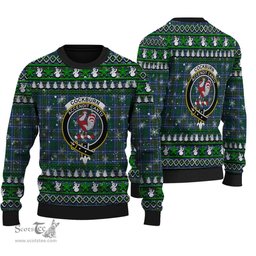 Scottish Cockburn Ancient Clan Crest Tartan Ugly Christmas Sweater - Plaid Family Ugly Sweater Scottish Plaid Tartan Plaid - ScotsTee - scotstee.com