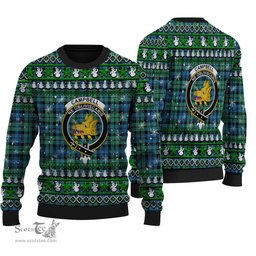 Scottish Campbell Ancient 01 Clan Crest Tartan Ugly Christmas Sweater - Plaid Family Ugly Sweater Scottish Plaid Tartan Plaid - ScotsTee - scotstee.com
