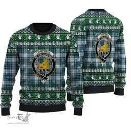 Scottish Campbell Dress Ancient Clan Crest Tartan Ugly Christmas Sweater - Plaid Family Ugly Sweater Scottish Plaid Tartan Plaid - ScotsTee - scotstee.com