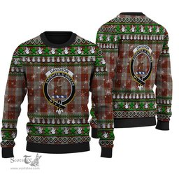 Scottish Davidson Dress Dancers Clan Crest Tartan Ugly Christmas Sweater - Plaid Family Ugly Sweater Scottish Plaid Tartan Plaid - ScotsTee - scotstee.com