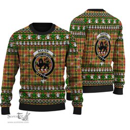 Scottish Baxter Clan Crest Tartan Ugly Christmas Sweater - Plaid Family Ugly Sweater Scottish Plaid Tartan Plaid - ScotsTee - scotstee.com