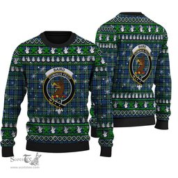 Scottish Baird Ancient Clan Crest Tartan Ugly Christmas Sweater - Plaid Family Ugly Sweater Scottish Plaid Tartan Plaid - ScotsTee - scotstee.com