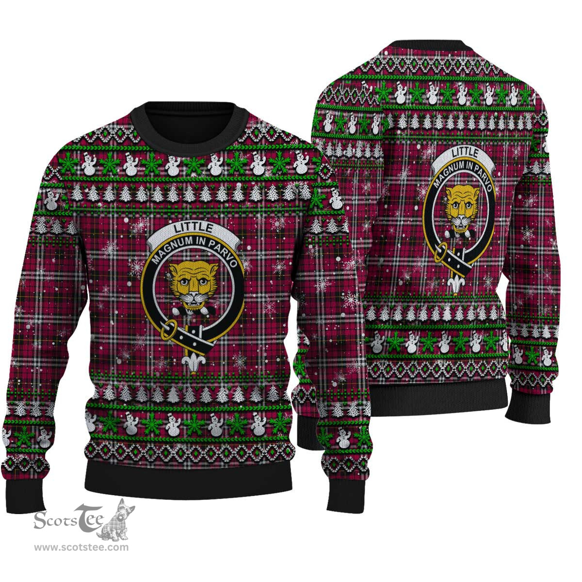 Scottish Little Clan Crest Tartan Ugly Christmas Sweater - Plaid Family Ugly Sweater Scottish Plaid Tartan Plaid - ScotsTee - scotstee.com