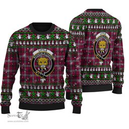 Scottish Little Clan Crest Tartan Ugly Christmas Sweater - Plaid Family Ugly Sweater Scottish Plaid Tartan Plaid - ScotsTee - scotstee.com