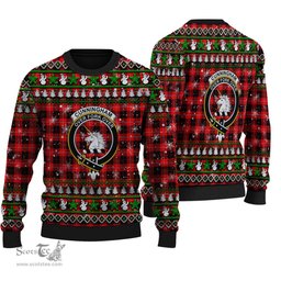 Scottish Cunningham Modern Clan Crest Tartan Ugly Christmas Sweater - Plaid Family Ugly Sweater Scottish Plaid Tartan Plaid - ScotsTee - scotstee.com